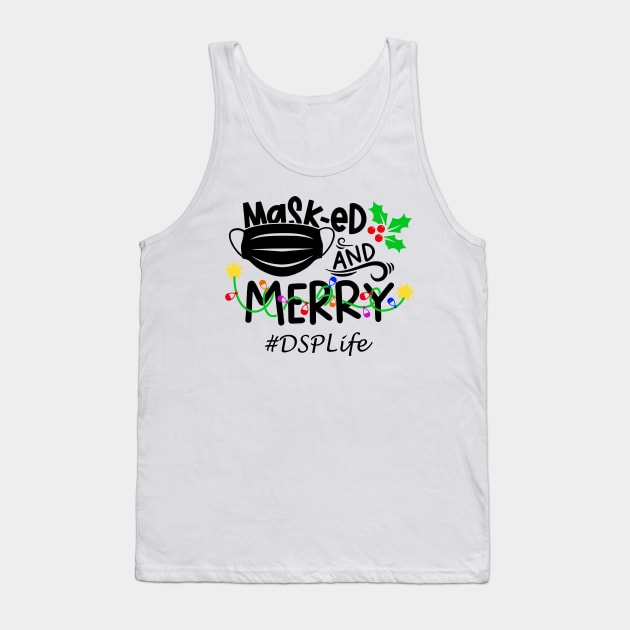 Masked And Merry DSP Christmas Tank Top by binnacleenta